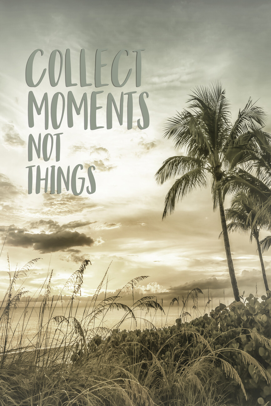 Canvas Print Collect moments not things | Sunset