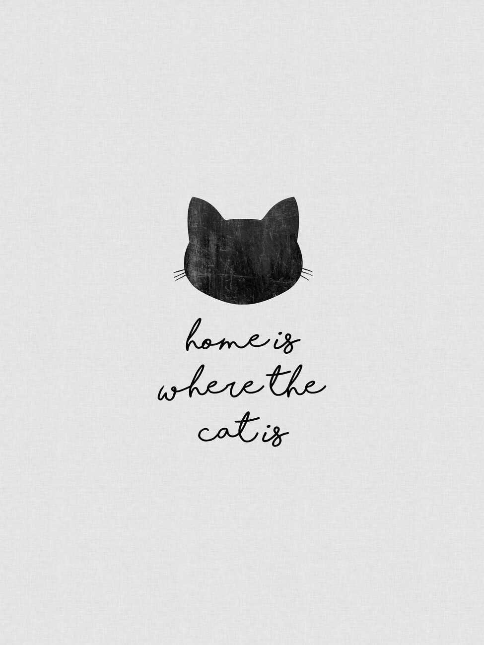 Illustration Home Is Where The Cat Is