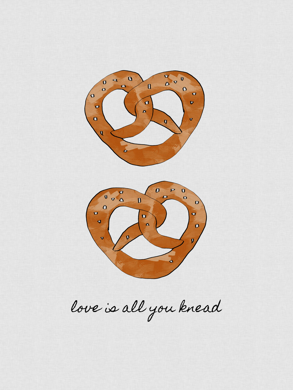 Ilustrace Love Is All You Knead, Orara Studio, (30 x 40 cm)