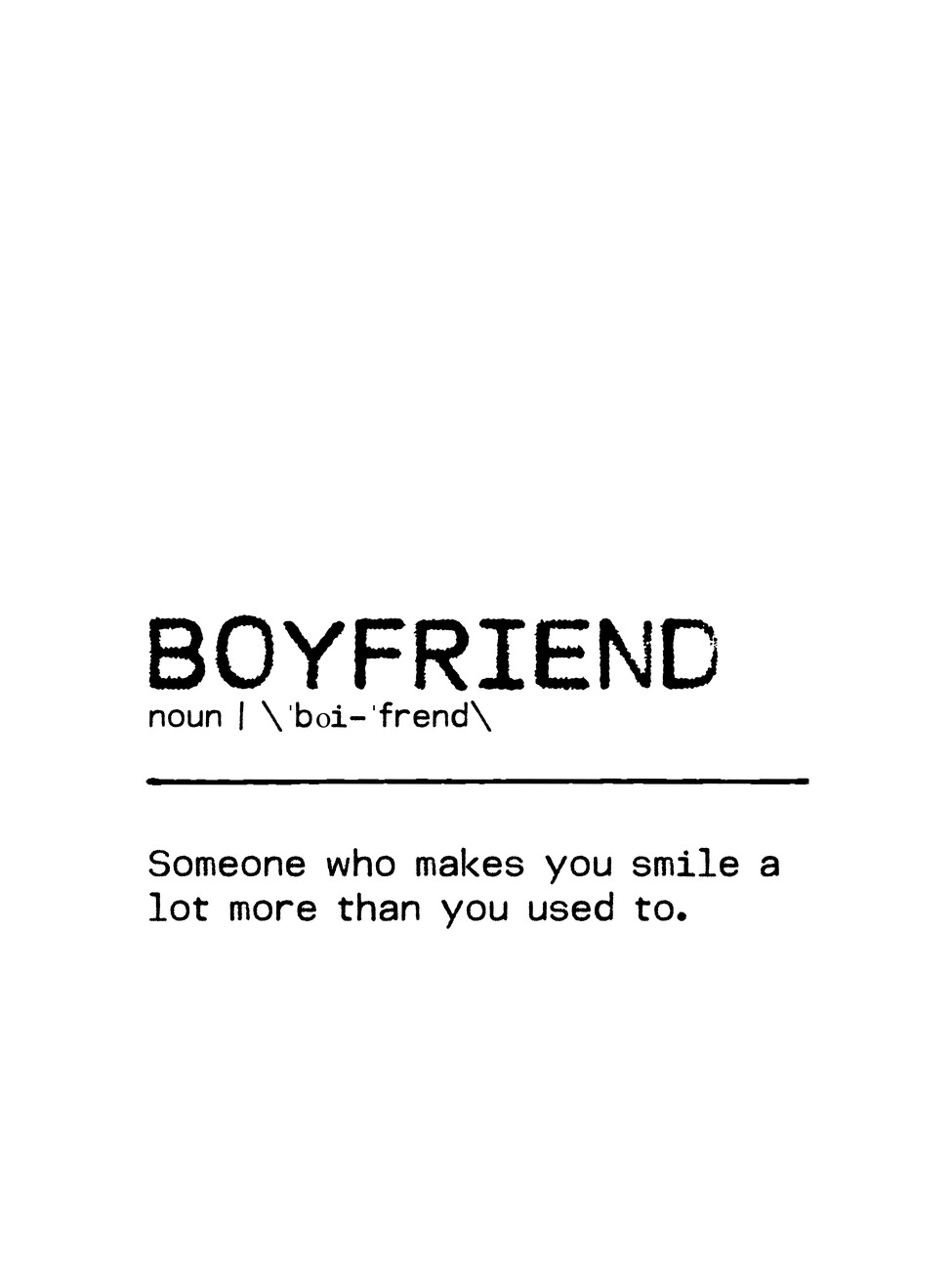 Wall Art Print | Quote Boyfriend Smile | Europosters