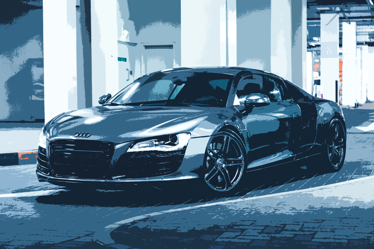 Wall Art Print, R8 Fast Car