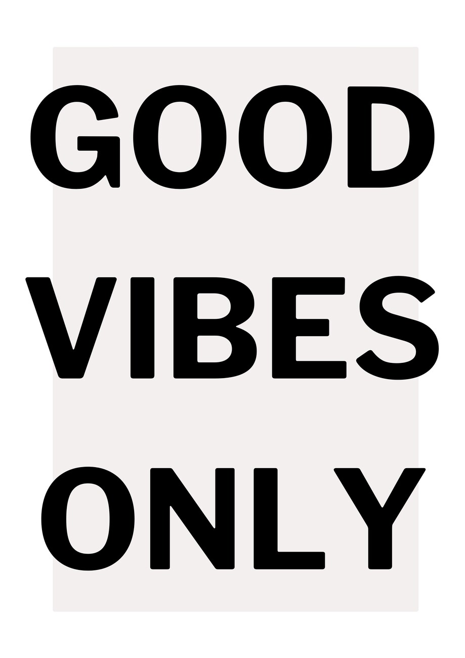 Wall Art Print, Good Vibes Only