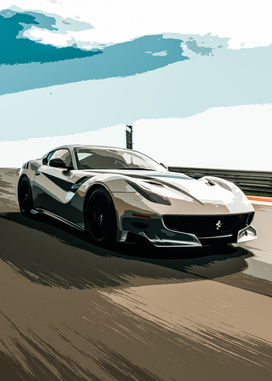 Art Poster Grey Hyper Car Auto