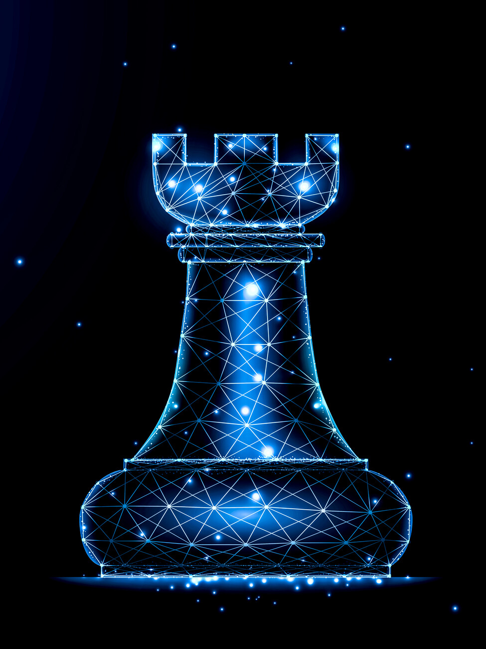 Wall Art Print, Cosmic Chess Rook