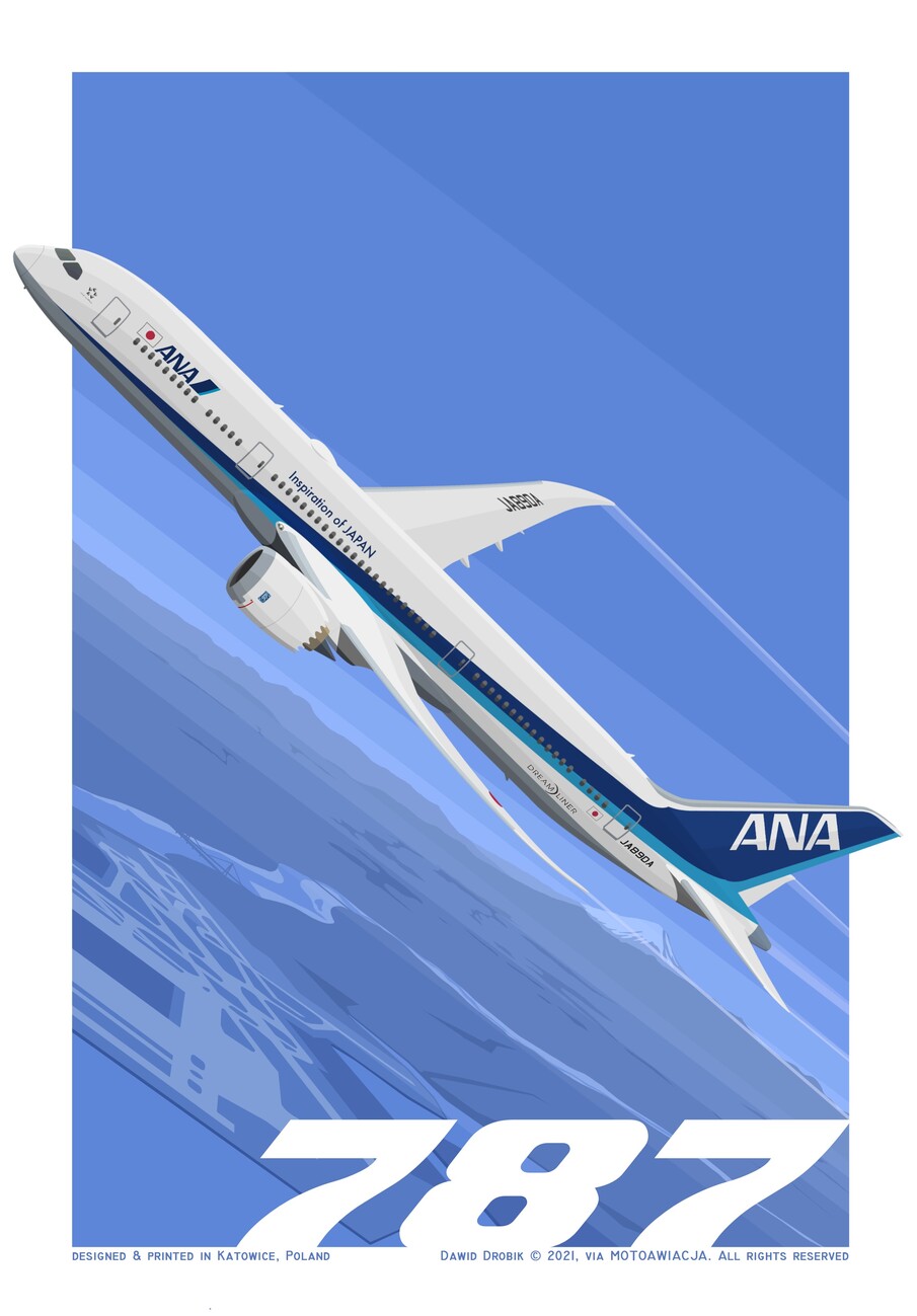 Wallpaper Mural Boeing 787-9 ANA by MotoAwiacja