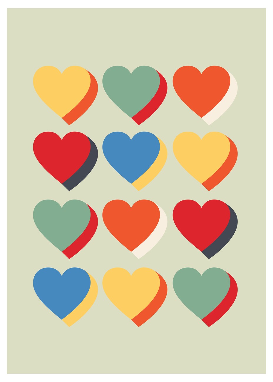 Wall Art Print Poster Heart Europosters | | Love