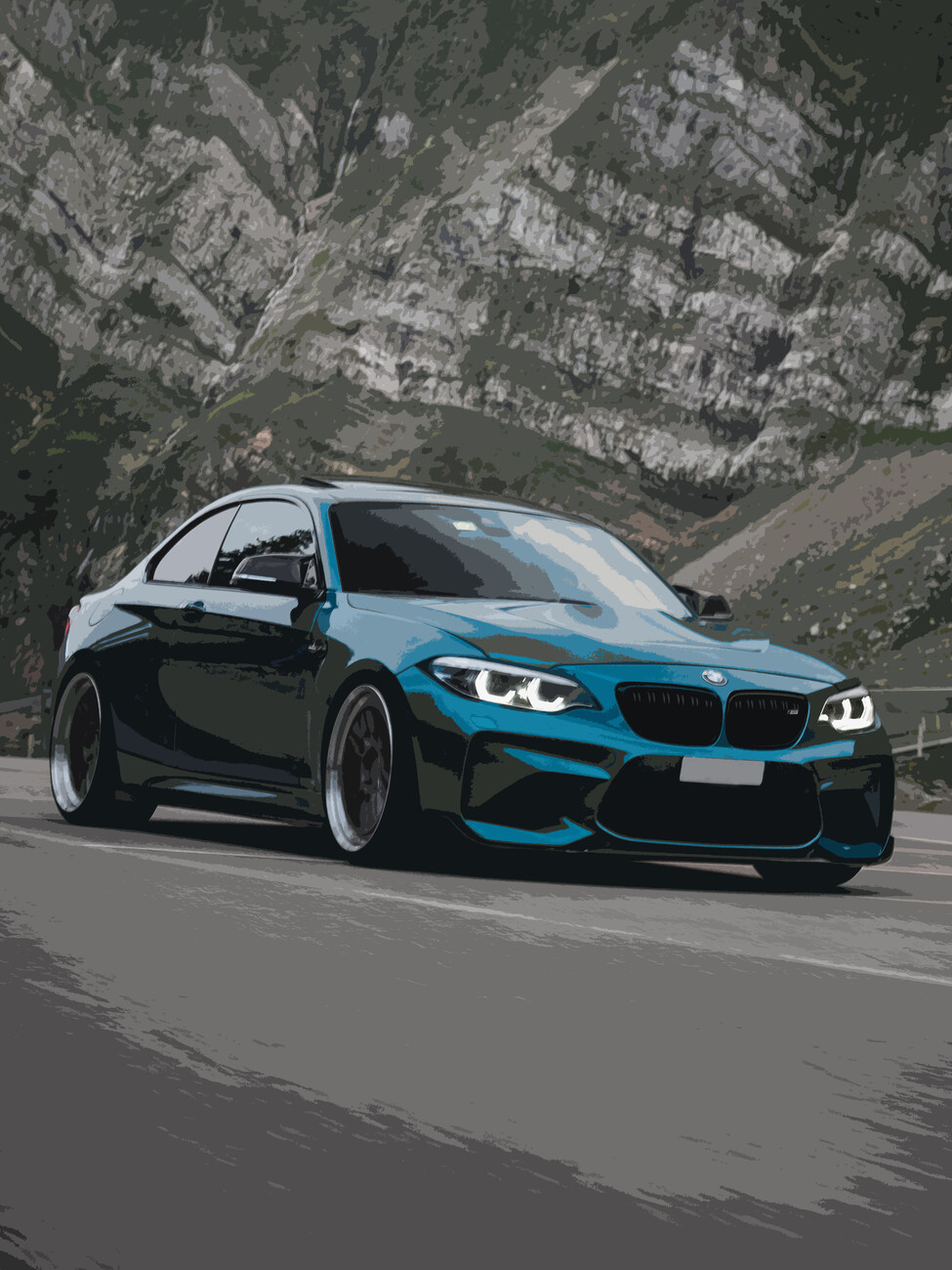 Poster de voiture Bmw M2 - Impression sur toile - Décoration