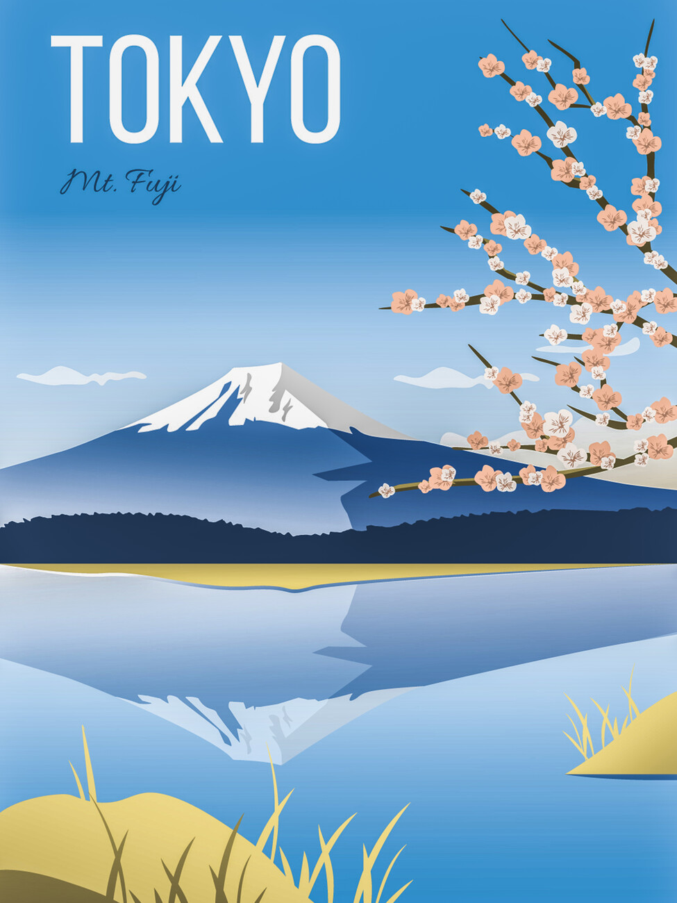 Affiche du Mont Fuji au Japon