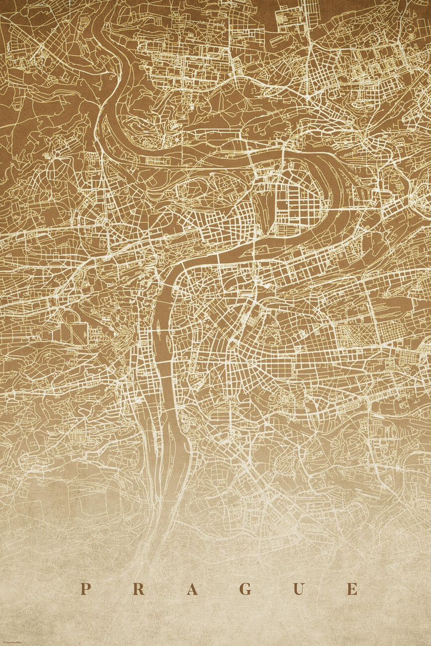 Map Retro Prague