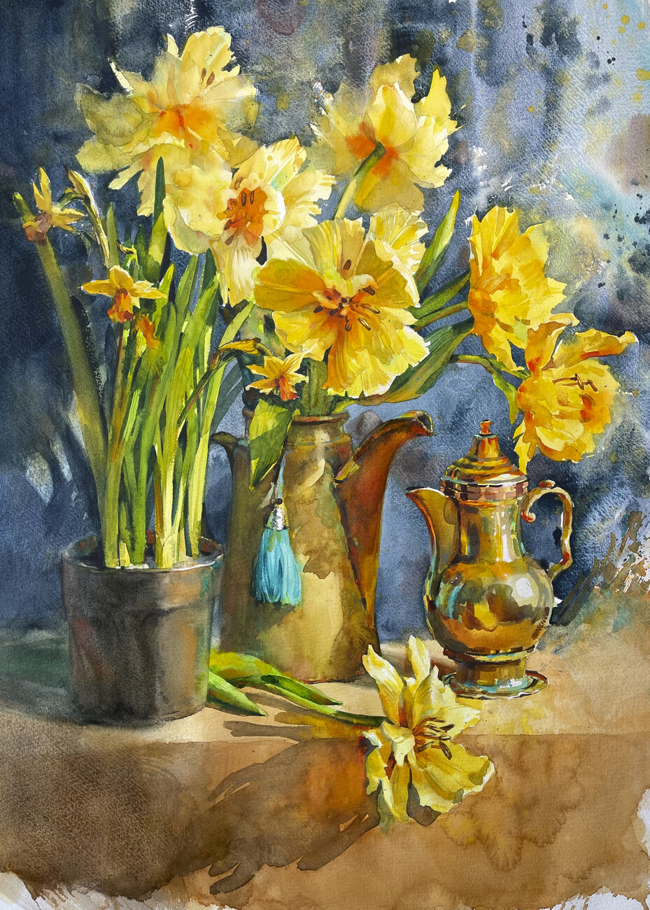 watercolor flower painting