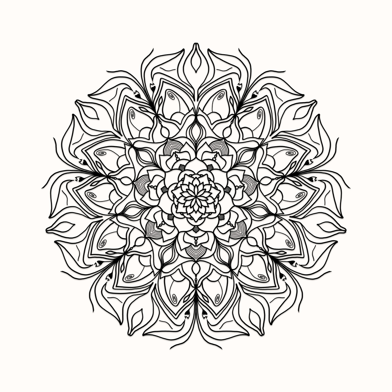 Illustration Lotus Flower Mandala