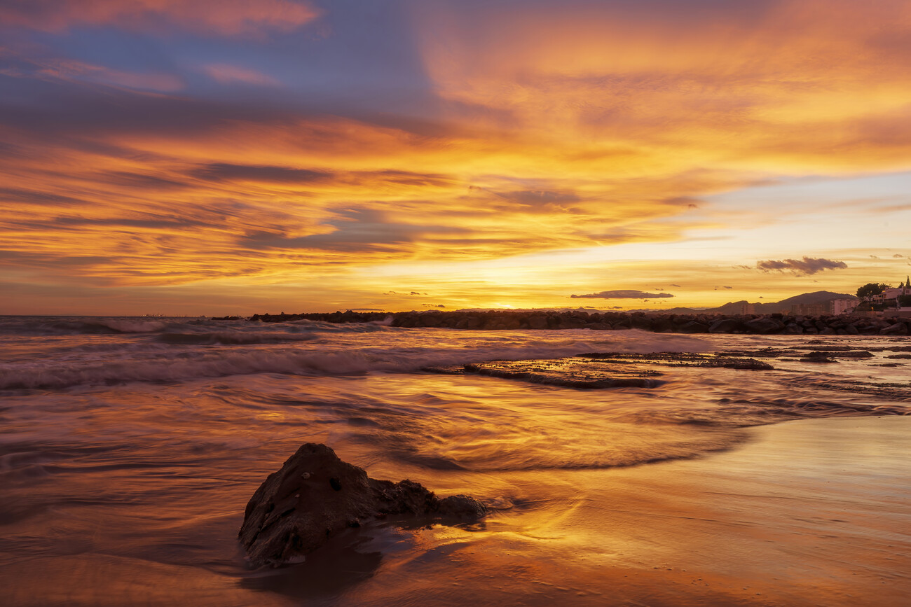 landscape photography beach sunset