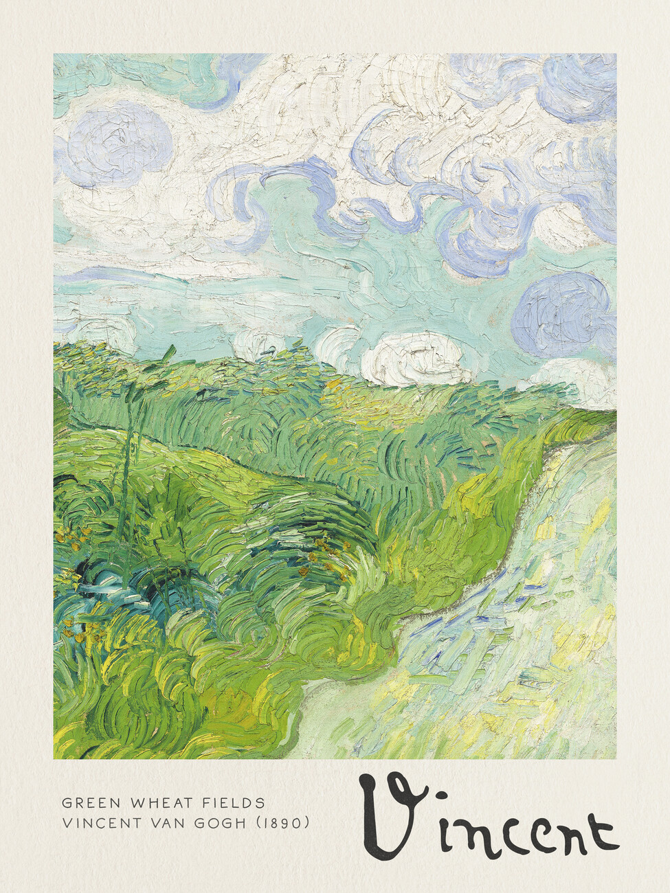 Green Wheat Fields - Vincent van Gogh  Riproduzioni di dipinti famosi per  le vostre pareti