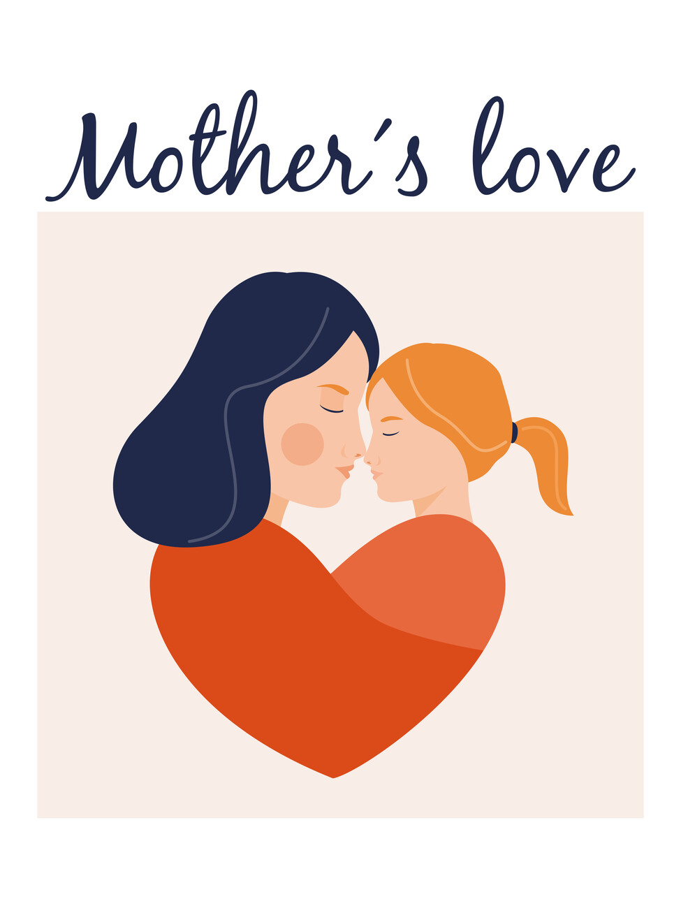 Mother S Love Drawing And Illustration Digital Pe