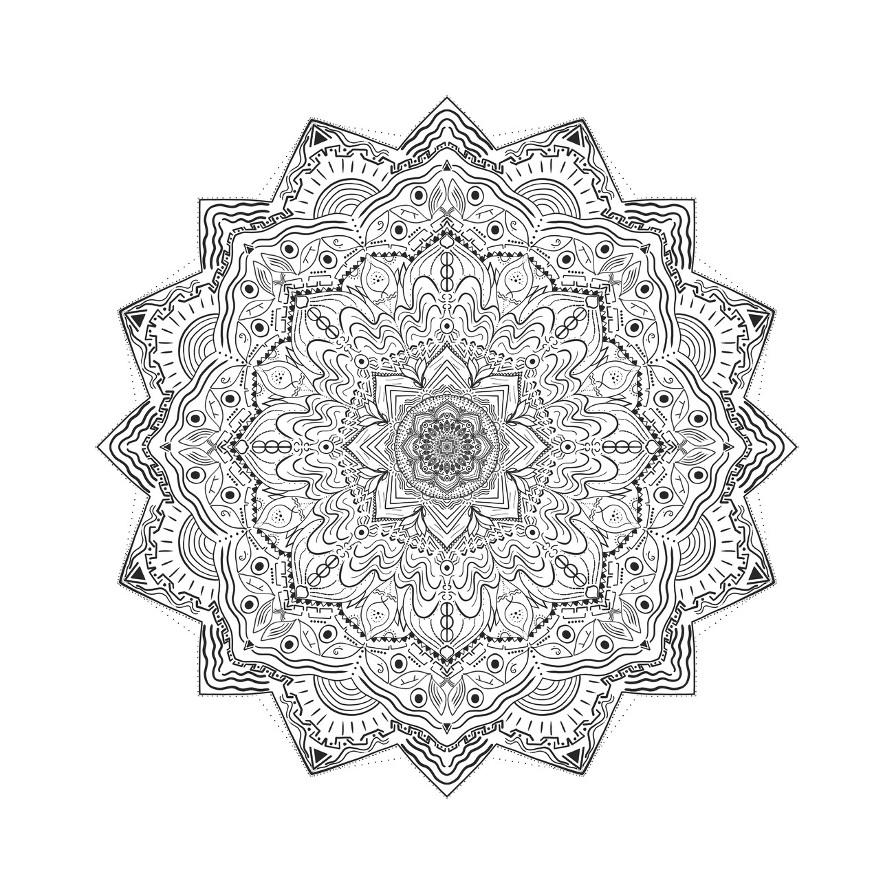 Konstnärliga illustration | Intricate Mandala | Europosters