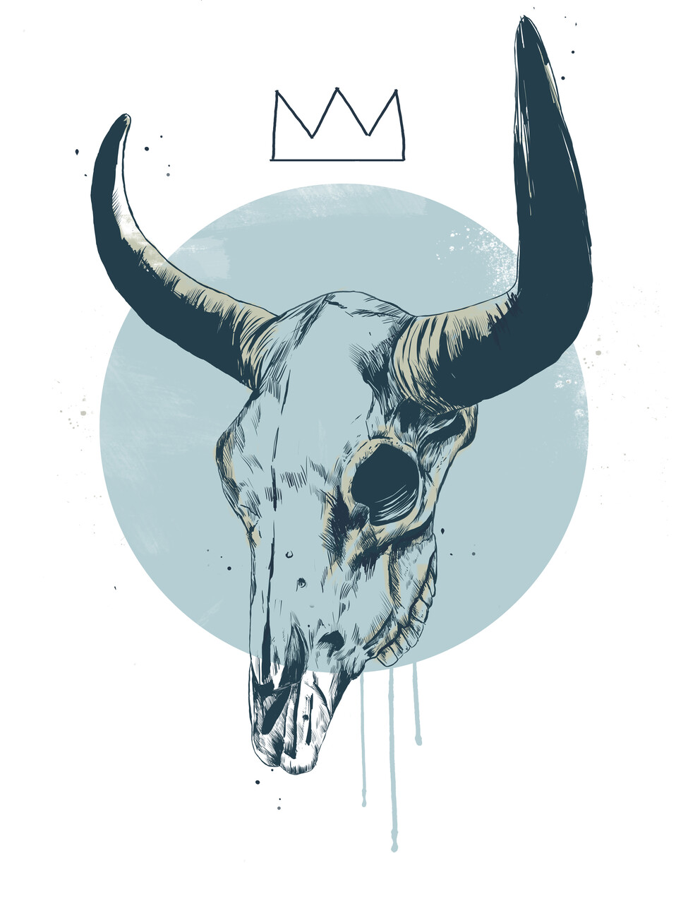 Cow Skull  a wall mural for every room  Photowall