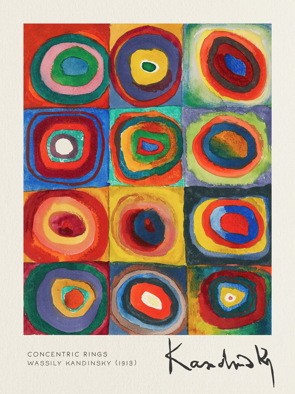 Sticker Concentric Rings - Wassily Kandinsky