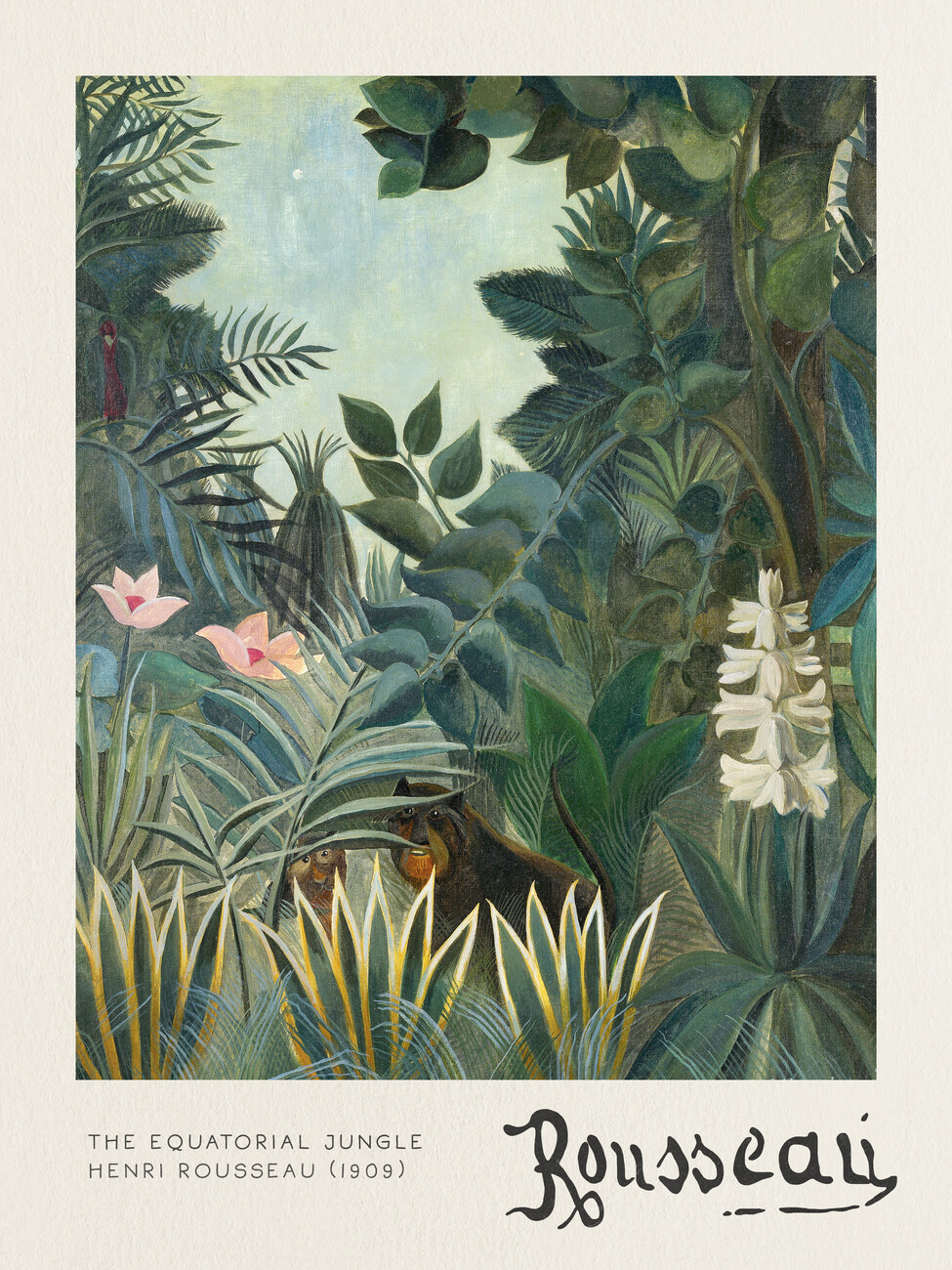 Obrazová reprodukce The Equatorial Jungle - Henri Rousseau, (30 x 40 cm)