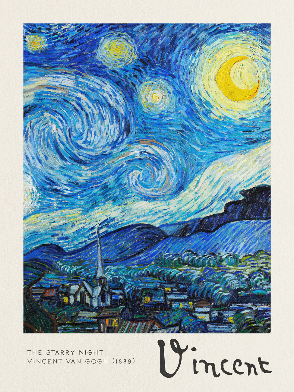 Fine Art Print The Starry Night - Vincent van Gogh