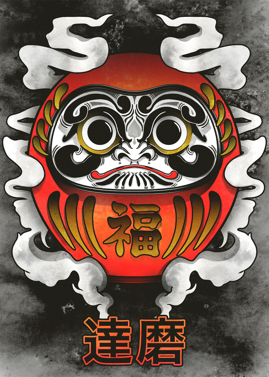 Daruma Doll | Metal Print