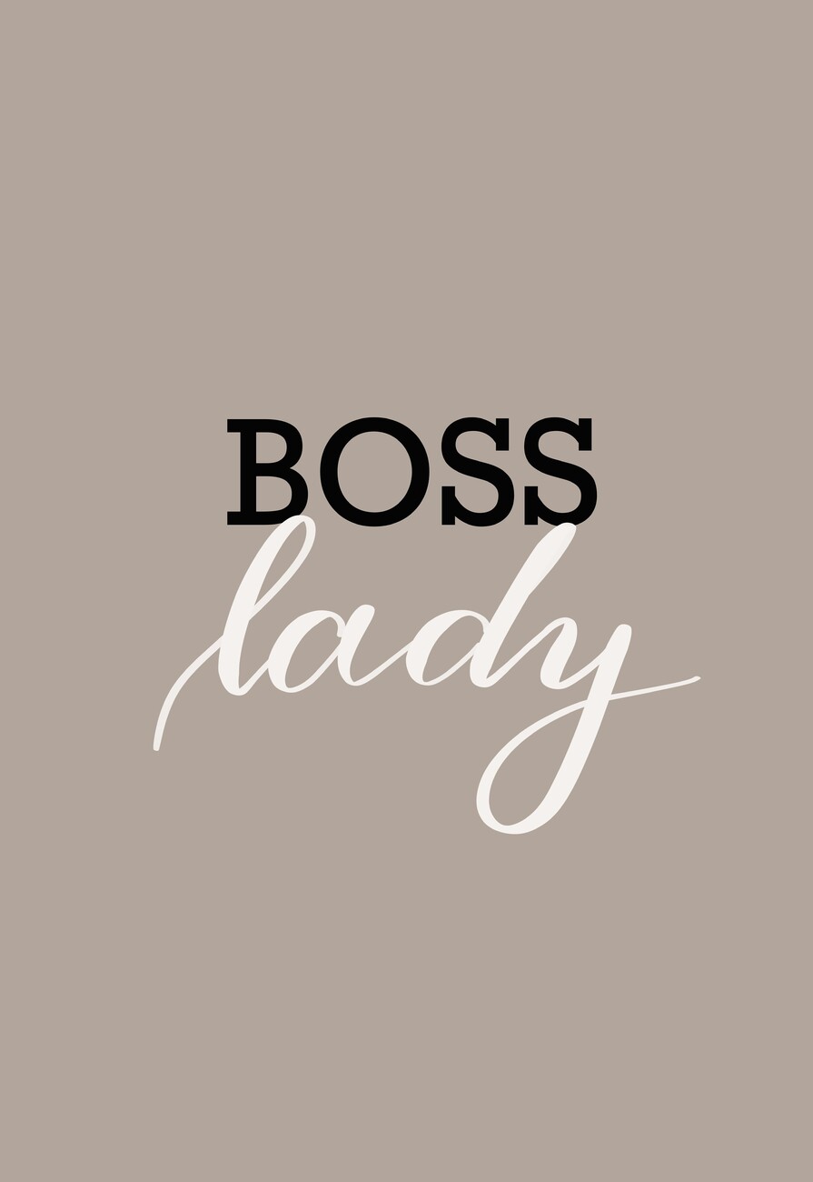 Boss lady poster with pink watercolor background ilustração do Stock