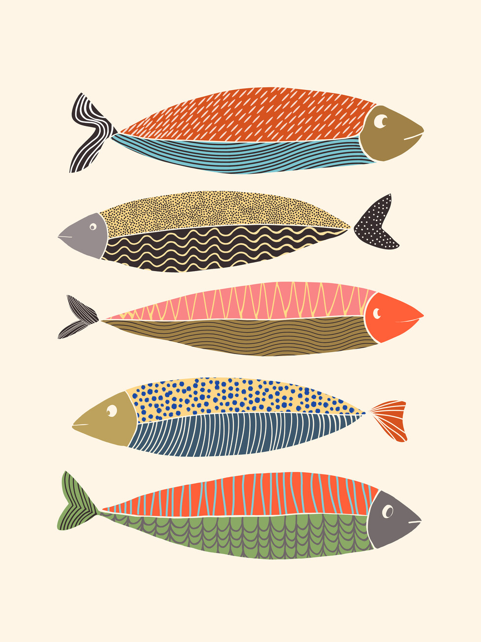 Künstlerische illustrasjon | Fish collection | Europosters