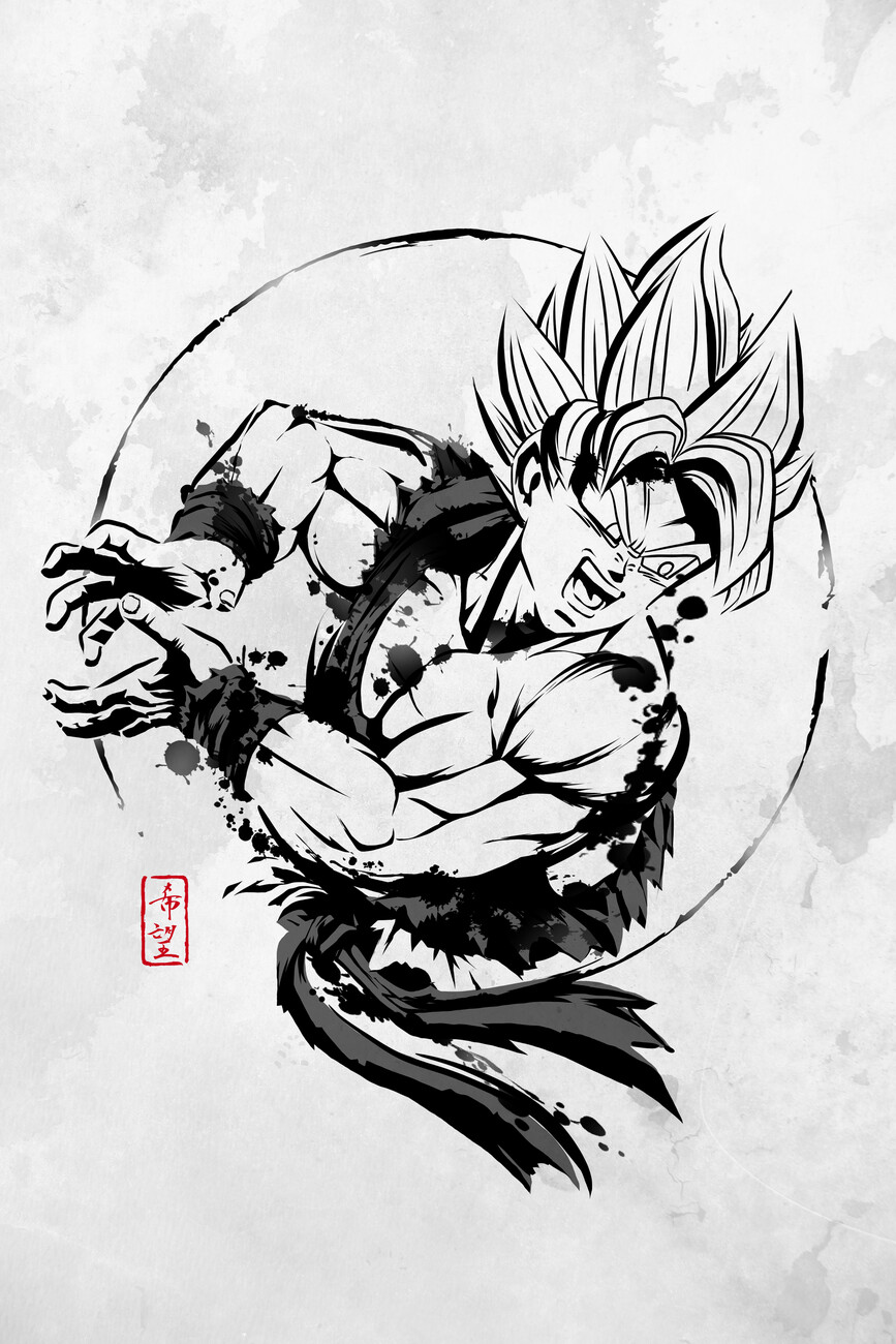 Wall Art Print Goku, Gifts & Merchandise