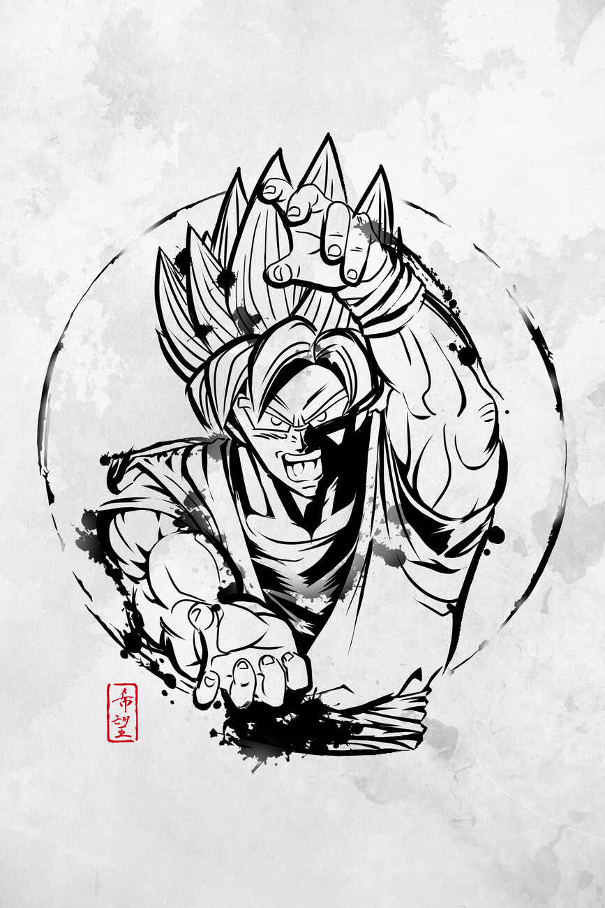 Las Mejores 122 Dibujos De Goku A Blanco Y Negro Jorg 4230