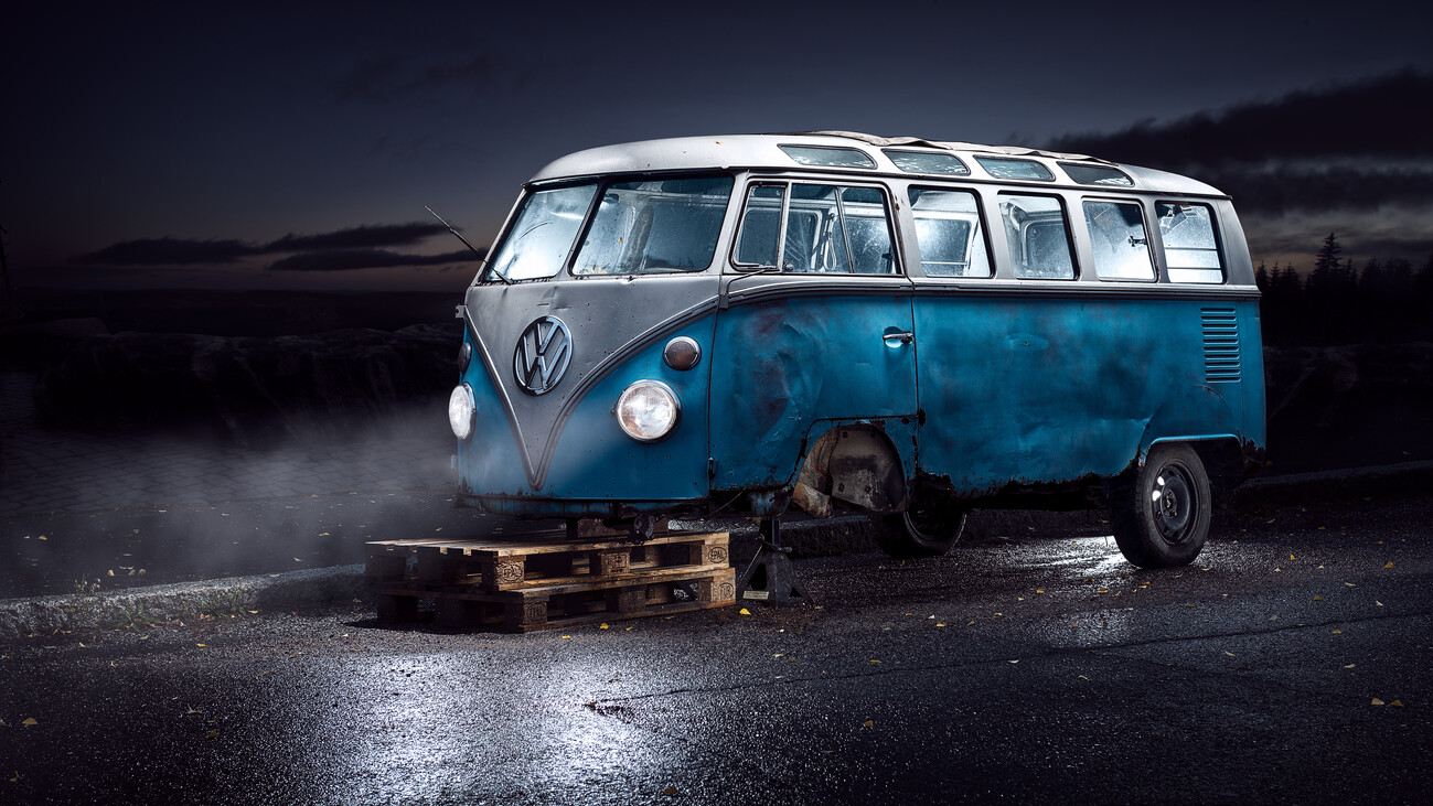 VW Kleinbus, Poster, Kunstdrucke, Fototapeten