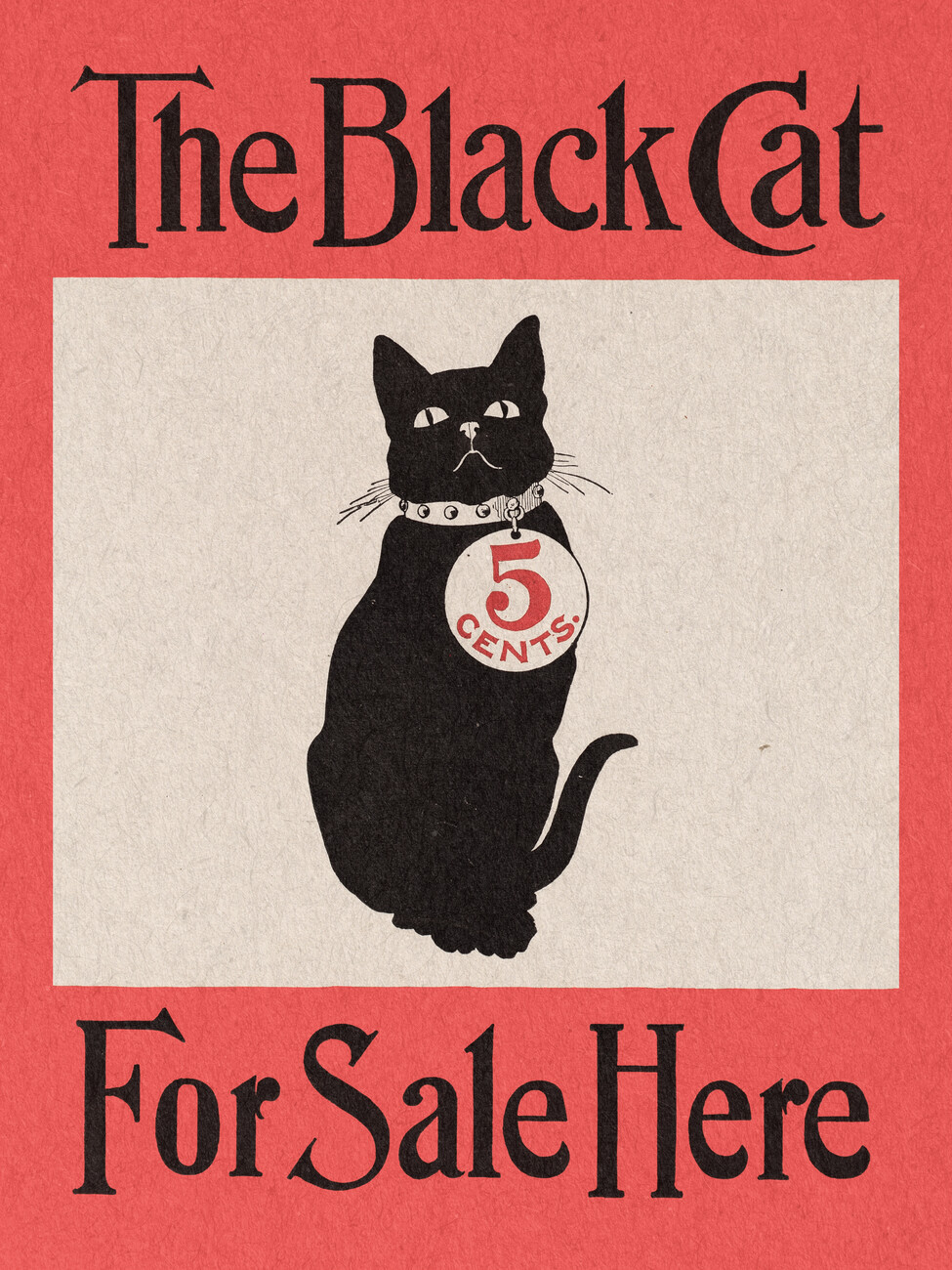 A1 Print  for glass frame  Vintage advert black cat film movie old painting 
