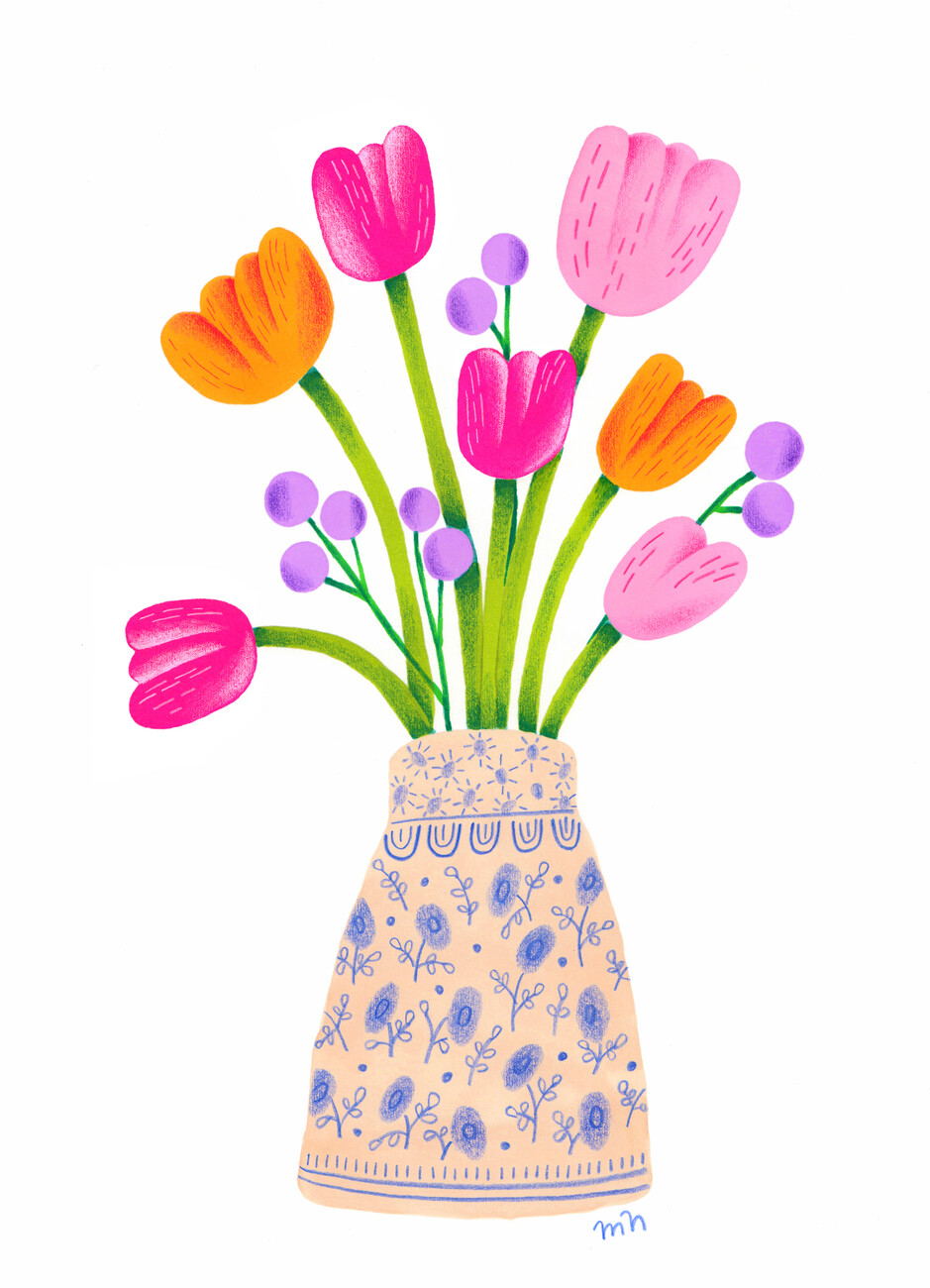 Wall Art Print | Tulip vase | Europosters