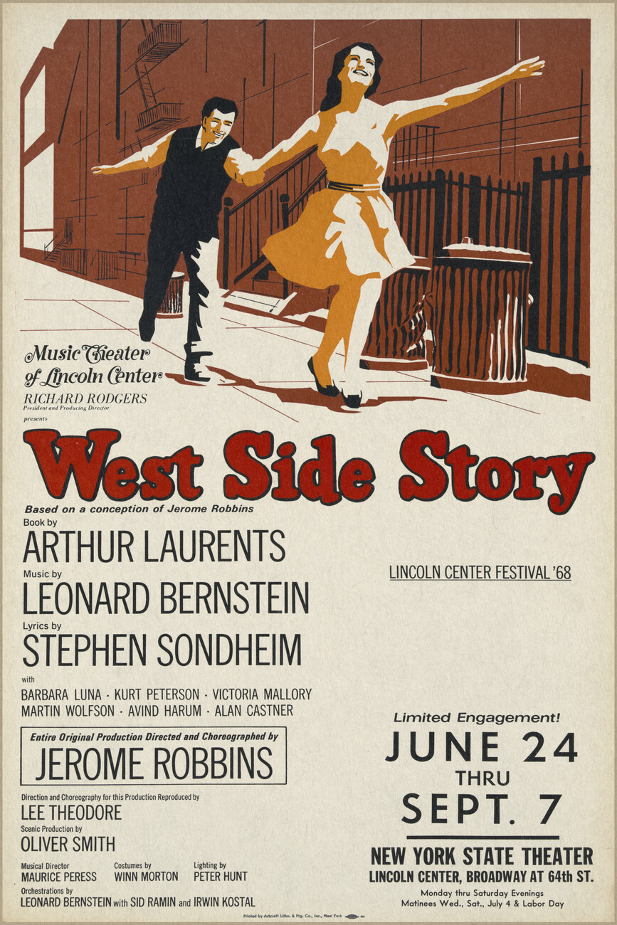 Obrazová reprodukce West Side Story, 1968 (Vintage Theatre Production)