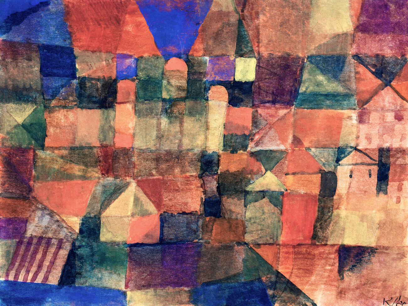 Sticker City with Three Domes - Paul Klee