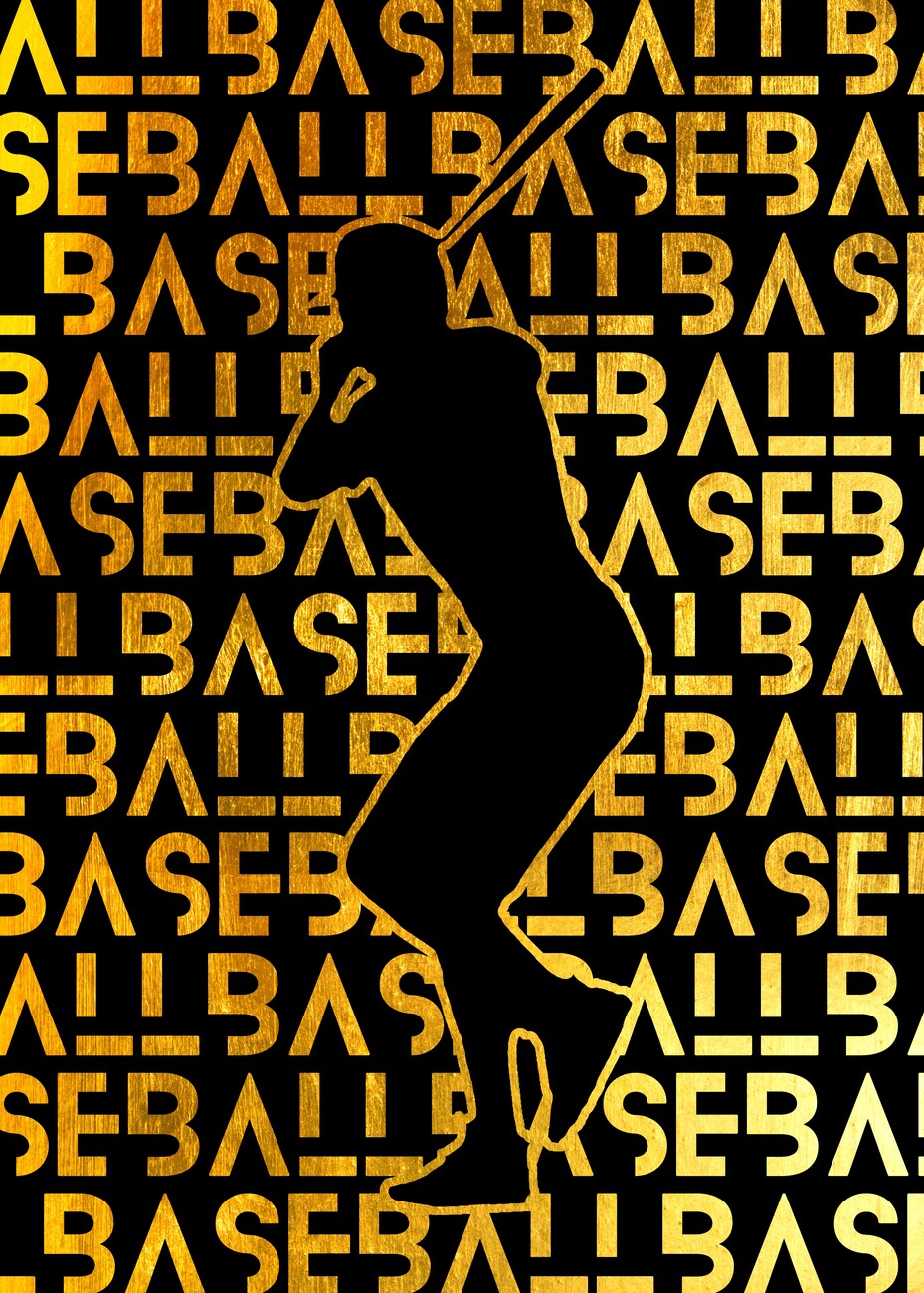 Ilustrace Baseball Gold Silhouette