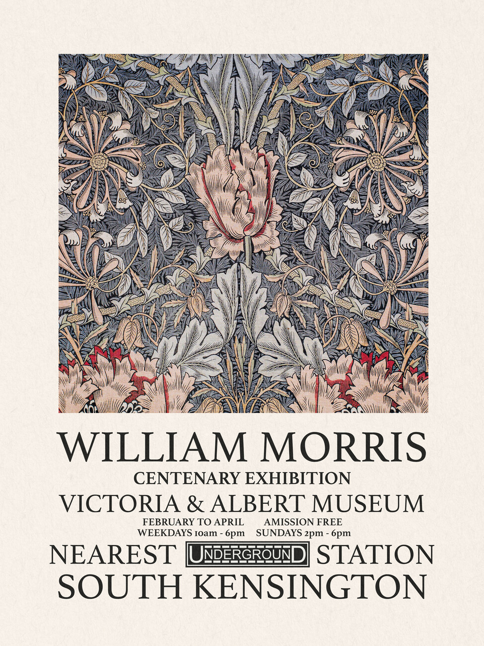 William Morris - Honeysuckle Poster