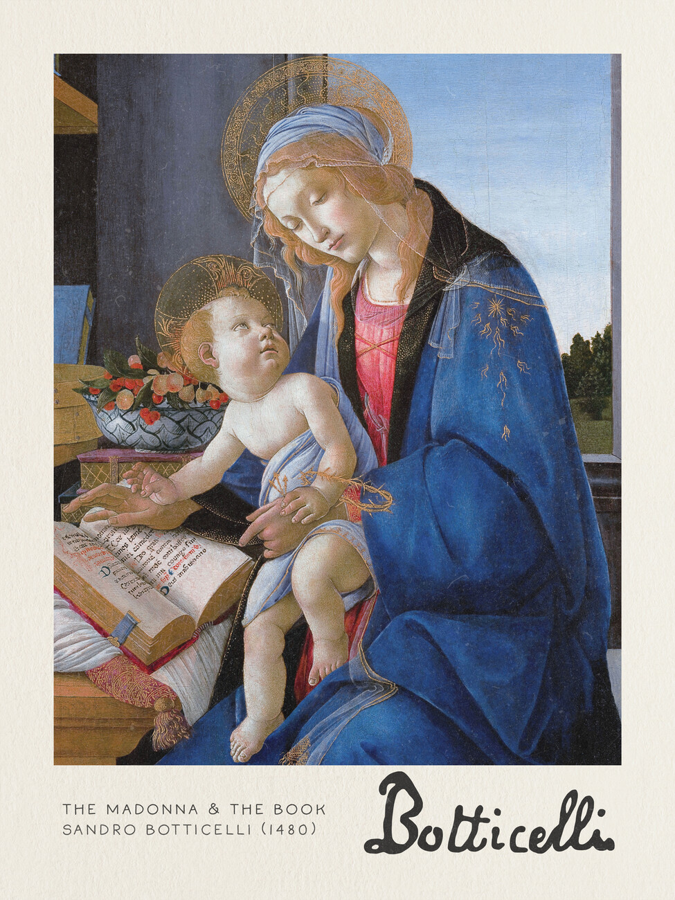 Obrazová reprodukce The Madonna & The Book - Sandro Botticelli, (30 x 40 cm)