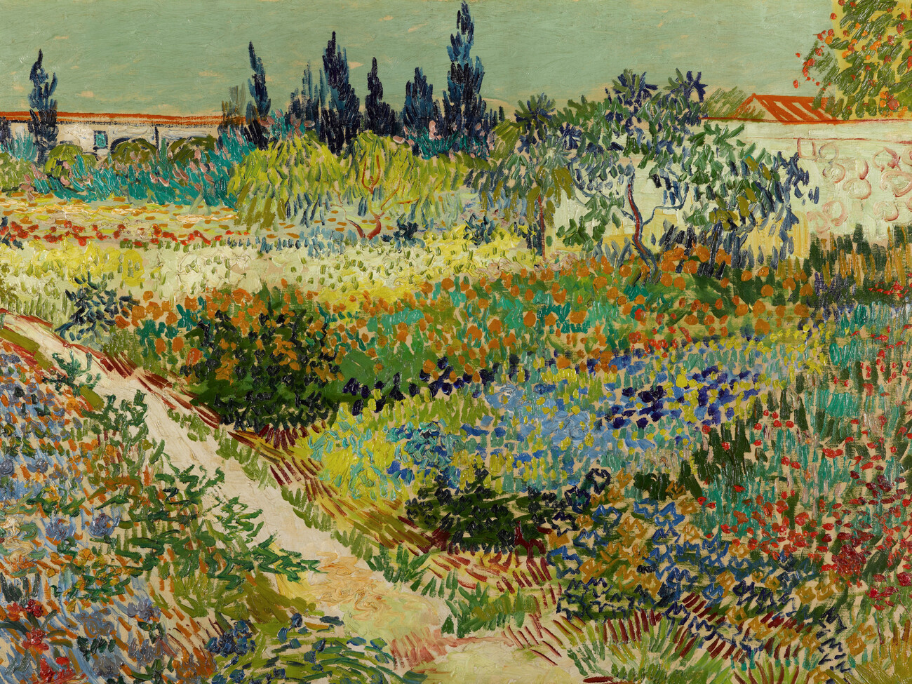 Canvas Print Garden at Arles - Vincent van Gogh