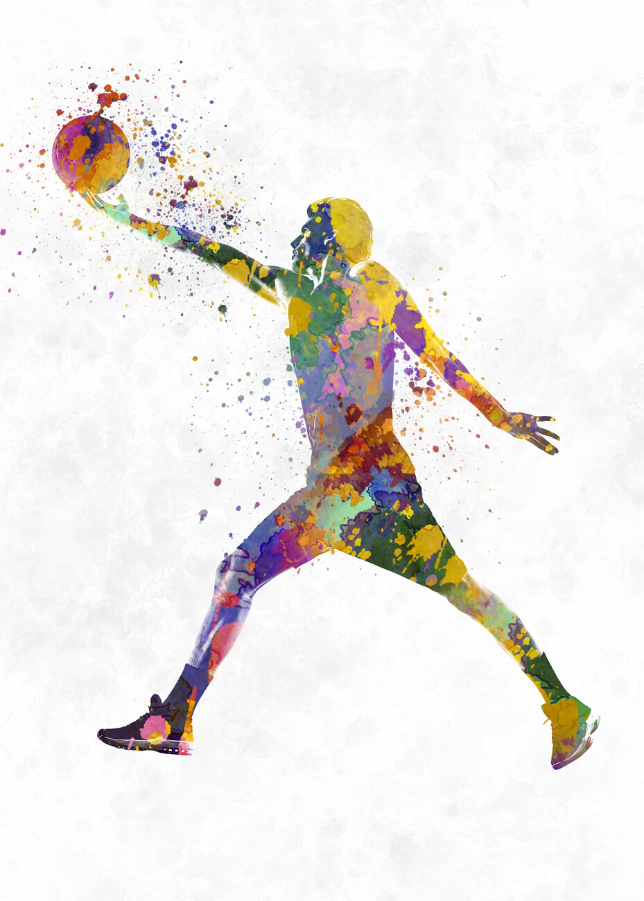Basketball - Colour Splash Poster, Affiche | All poster chez Europosters