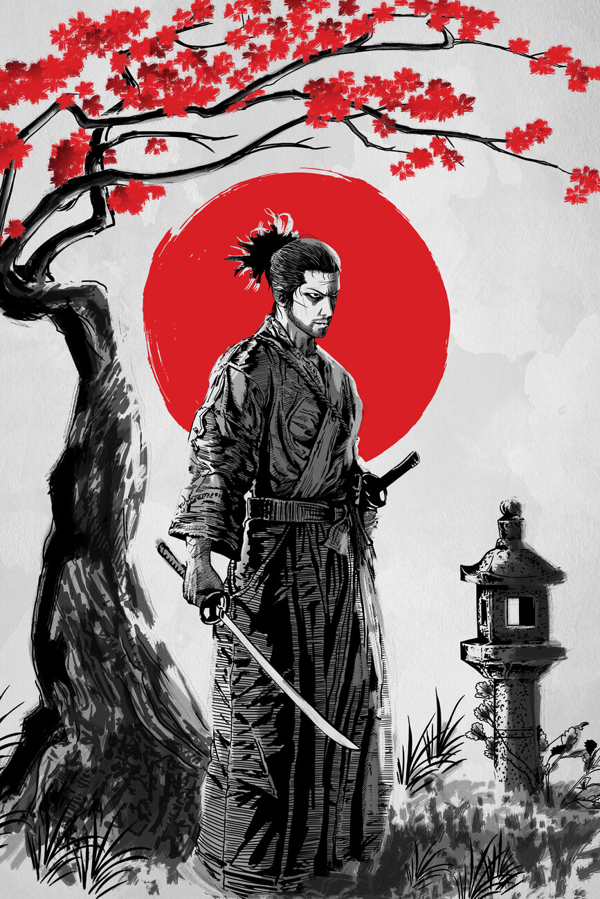 Miyamoto Musashi Wall Mural | Buy online at Europosters