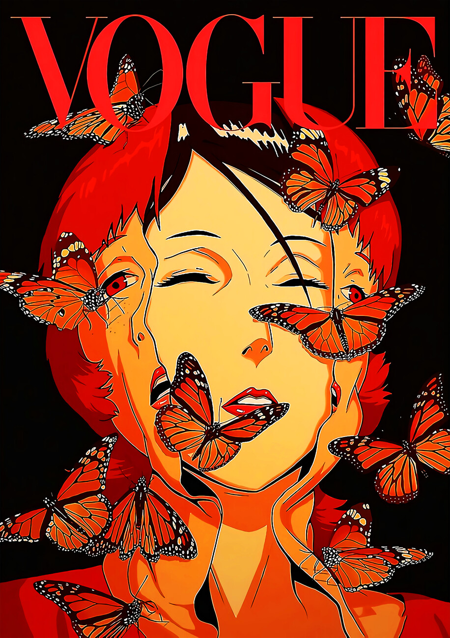 Paprika Vogue Wall Mural | Buy online at Europosters
