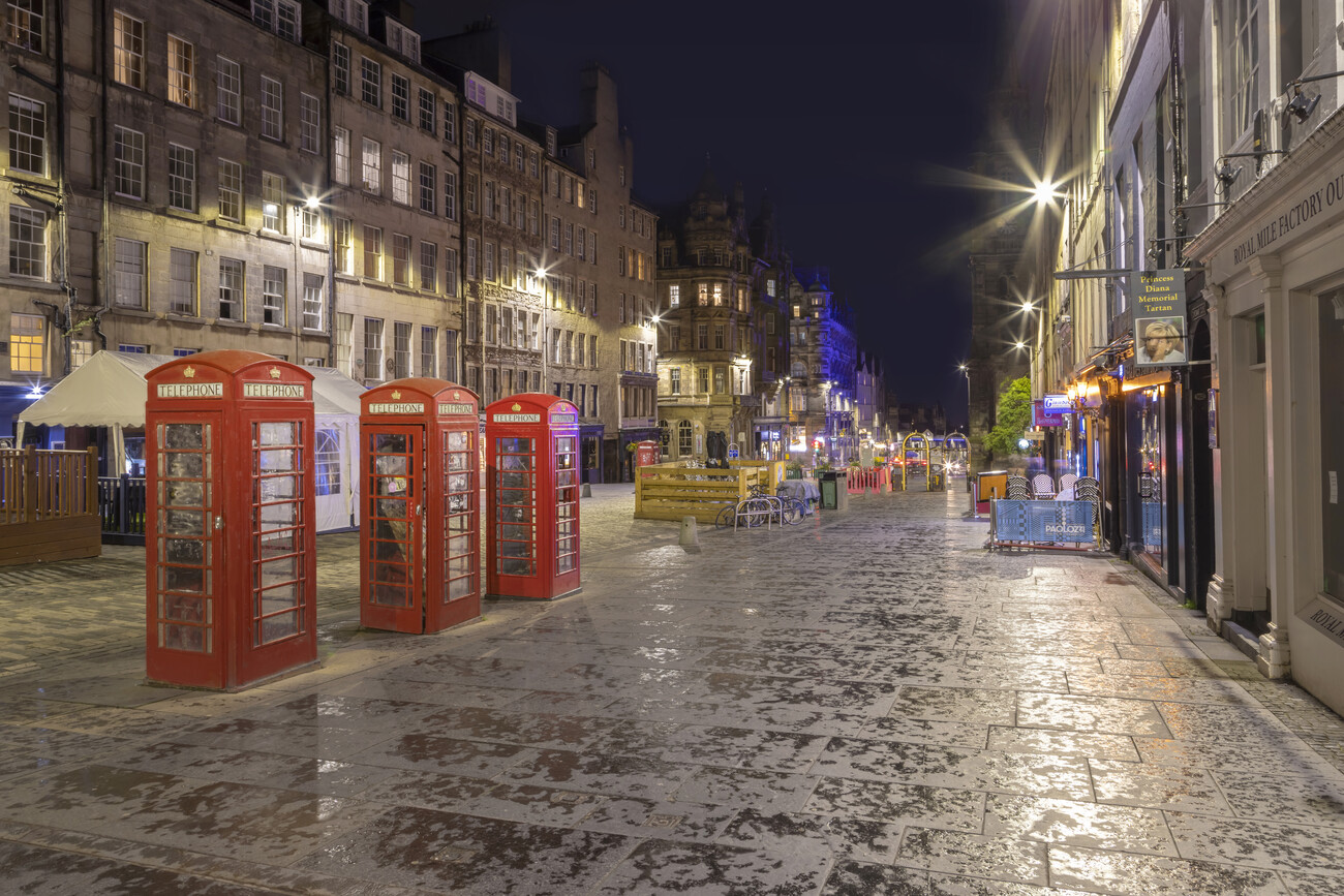 Art Photography Evening impression of the Royal Mile in Edinburgh