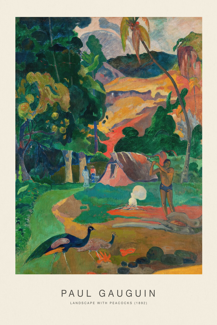 Bilderwelten Wall hanging - Paul Gauguin - The Flight - Landscape Format 26  x 35cm Oak : Amazon.co.uk: Home & Kitchen