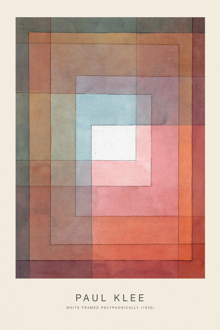 Obrazová reprodukce White Framed Polyphonically (Special Edition) - Paul Klee, (26.7 x 40 cm)