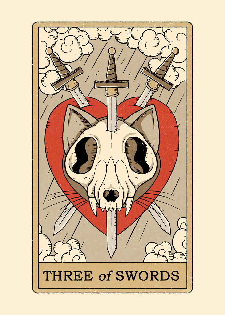 Wall Art Print | Three of Swords | Europosters