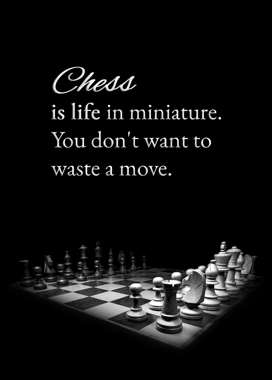 Life is like a game of chess. I don't know how to play chess. | Poster