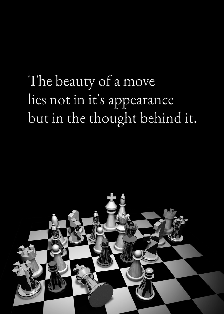 Chess Game Match Motivational Poster Art Print Think Quote Classroom Wall  Decor