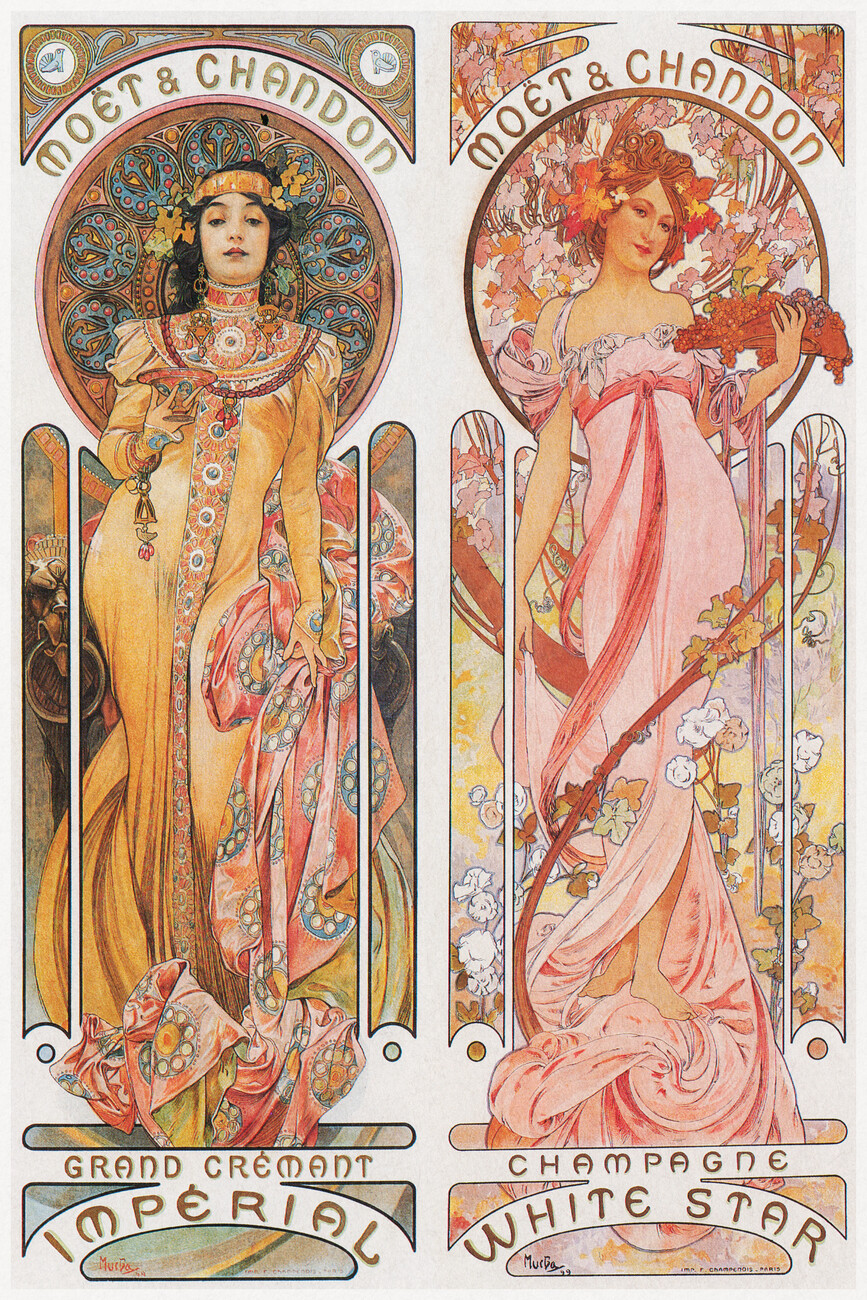 Moet Et Chandon Champagne Painting by Alphonse Mucha - Fine Art America