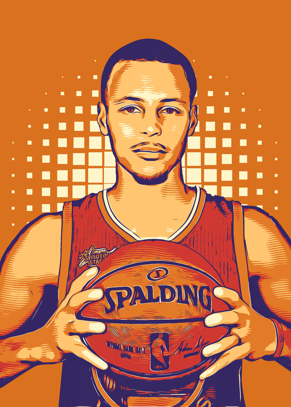 Wall Art Print S T E P H E N curry basketball pop art, Gifts & Merchandise