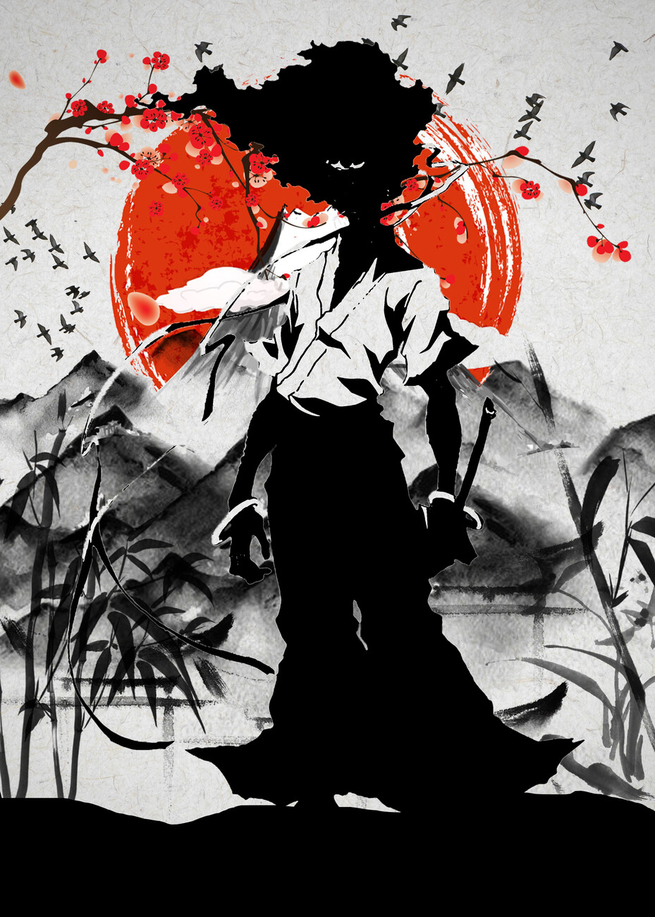 Afro Samurai' Poster, picture, metal print, paint by Sultan Studio