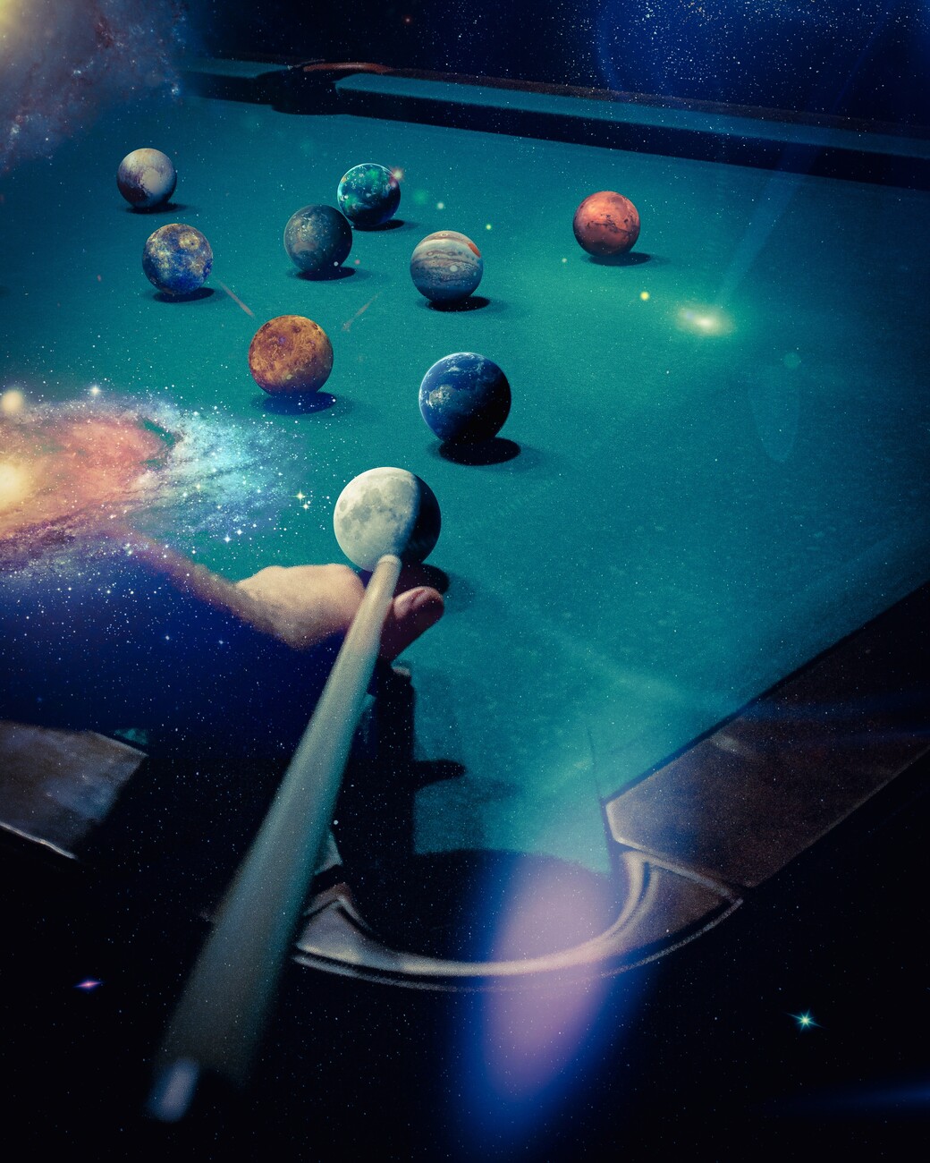 Poster, stampa Billiards game and planetary balls, Regali & Merch